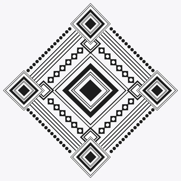 Дизайн племени. черно-белая абстрактная фигура. векторная графика — стоковый вектор