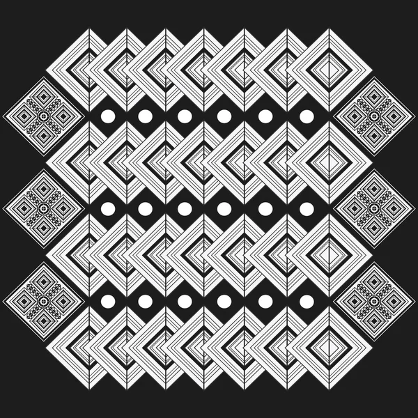 Diseño tribal. figura abstracta en blanco y negro. gráfico vectorial — Archivo Imágenes Vectoriales