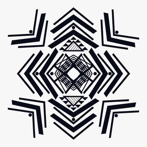 Design tribal. figure abstraite en noir et blanc. graphique vectoriel — Image vectorielle