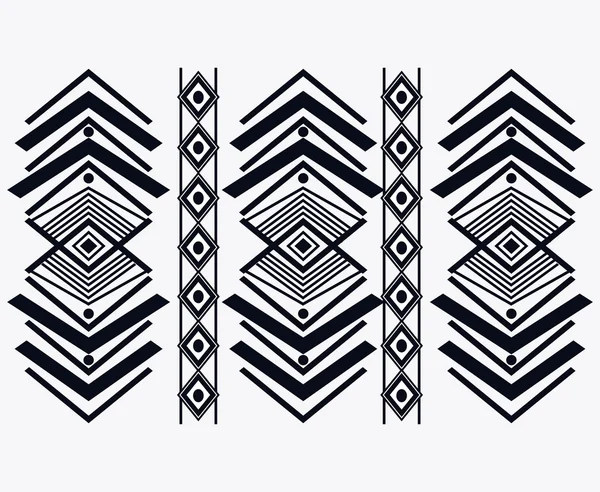 Desenho tribal. figura abstrata preto e branco. gráfico vetorial — Vetor de Stock