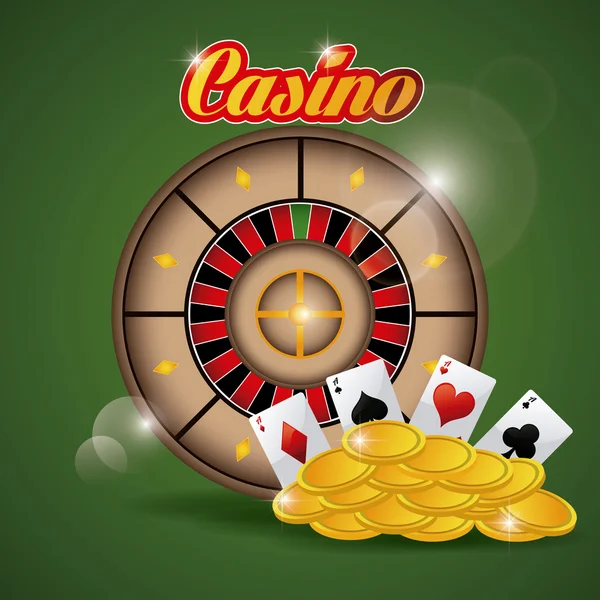 Casino ontwerp. Pictogram van het spel. Kleurrijke afbeelding — Stockvector