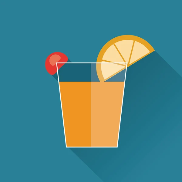 Дизайн напитка. икона коктейля. Плоская иллюстрация — стоковый вектор