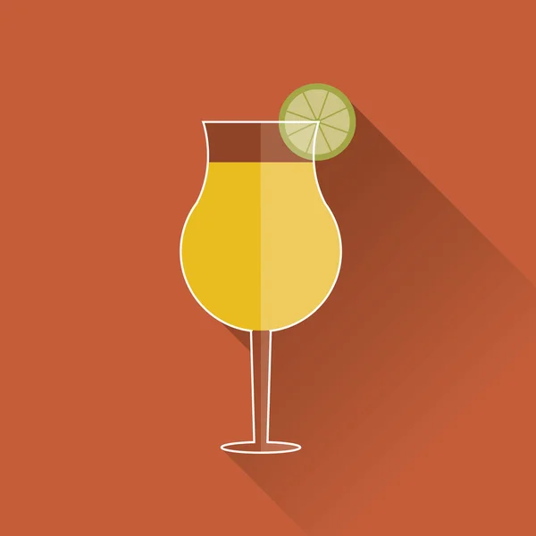 Drink design. cocktail icon. Flat illustration — Stock Vector