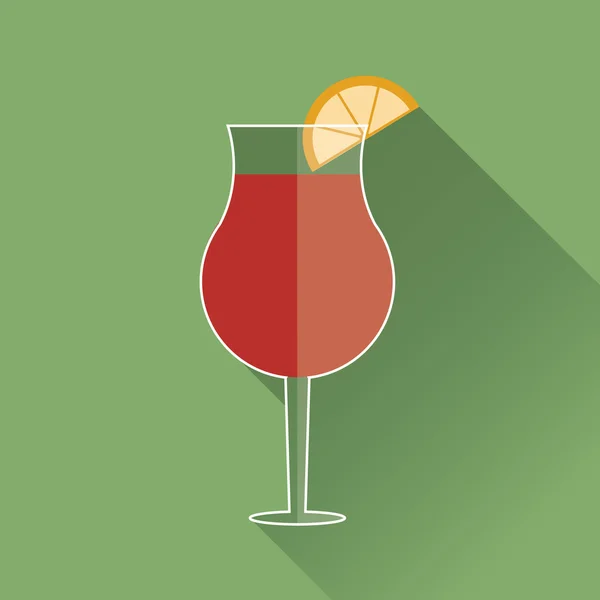 Дизайн напитка. икона коктейля. Плоская иллюстрация — стоковый вектор