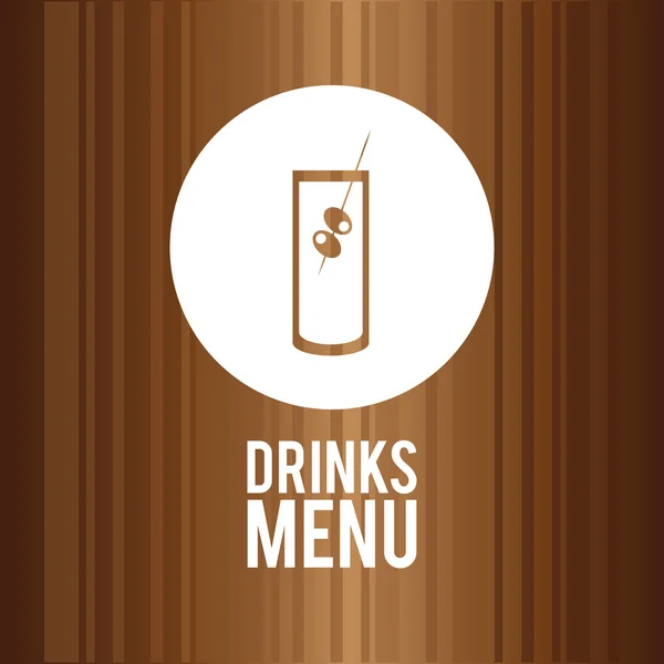 Diseño de bebidas. icono de cóctel. Ilustración plana — Vector de stock