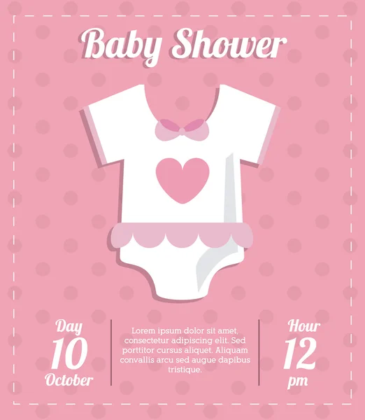 Diseño de Baby Shower. icono de tela. ilustración rosa, grap vectorial — Vector de stock