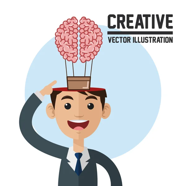 Creative design. Colorfull illustration. Cartoon icon — Stock Vector