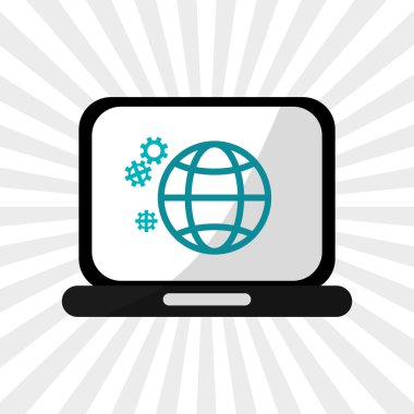 Dijital pazarlama design.Communication ve e-ticaret. Renkli ben