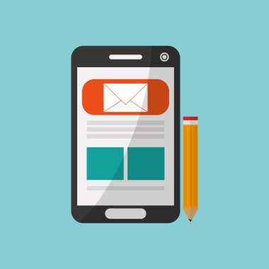 Dijital pazarlama design.Communication ve e-ticaret. Renkli ben