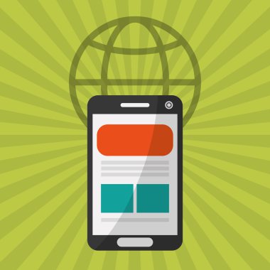 Dijital pazarlama design.Communication ve e-ticaret. Renkli ben