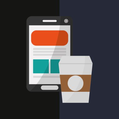 Dijital pazarlama design.Communication ve e-ticaret. Renkli ben