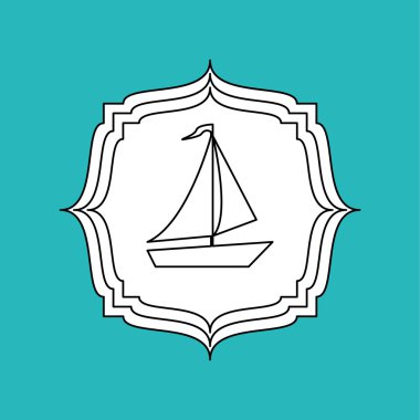 Tasarım seyahat. gezi simgesi. İzole illüstrasyon