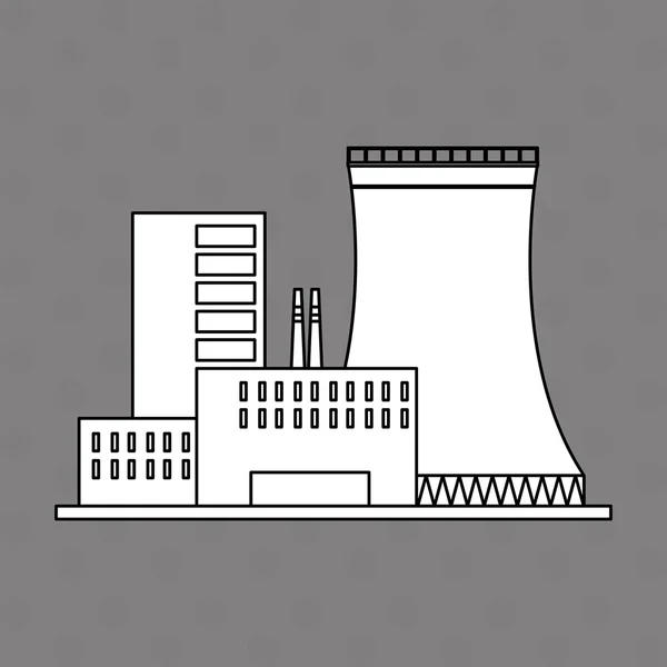 Промышленный дизайн. Иконка фабрики. Плоская иллюстрация — стоковый вектор