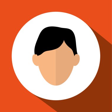 Adam tasarım. Ortam simgesi. Düz illüstrasyon