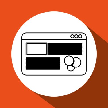 İletişim tasarımı. Ortam simgesi. Düz illüstrasyon