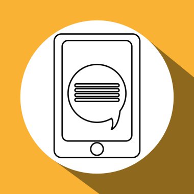 Smartphone tasarım. Ortam simgesi. Düz illüstrasyon