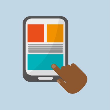 İletişim tasarımı. Ortam simgesi. Düz illüstrasyon