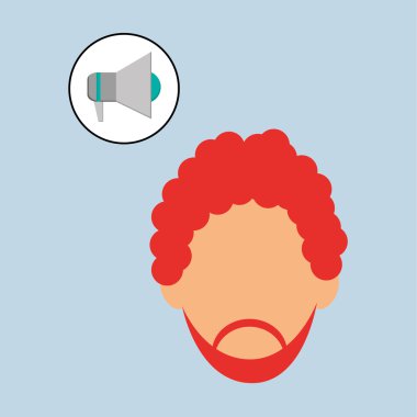 Adam tasarım. Ortam simgesi. Düz illüstrasyon