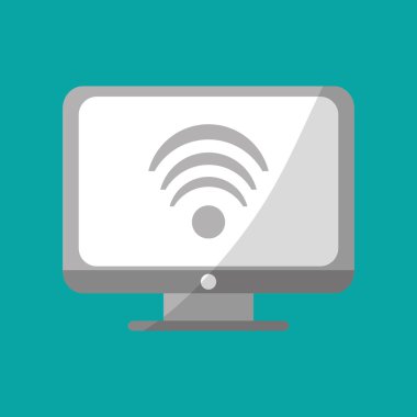 İletişim tasarımı. Ortam simgesi. Düz illüstrasyon