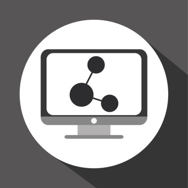 İletişim tasarımı. Ortam simgesi. Düz illüstrasyon