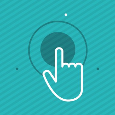 İletişim tasarımı. İmleç simgesi. Renkli resimde, vektör