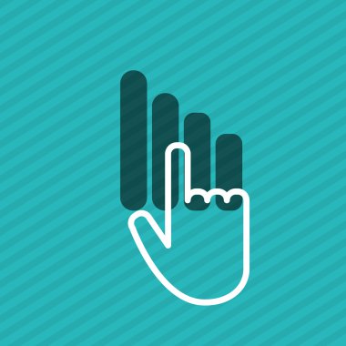 İletişim tasarımı. İmleç simgesi. Renkli resimde, vektör