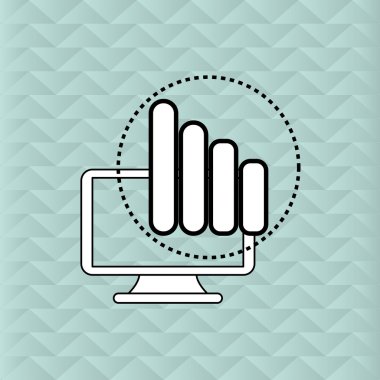 teknoloji tasarım. bilgisayar kutsal kişilerin resmi. Renkli resimde, vektör