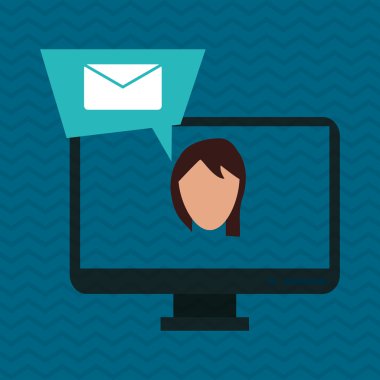 teknoloji tasarım. bilgisayar kutsal kişilerin resmi. Renkli resimde, vektör