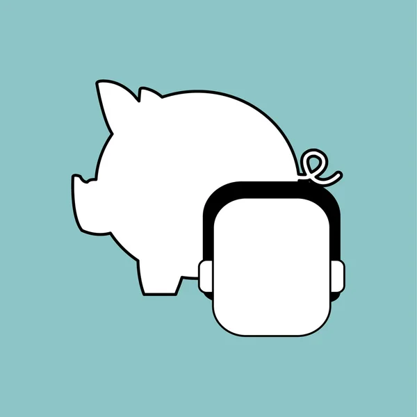 Money design. Financial item icon. White background, isolated il — Stock Vector
