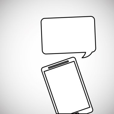 İletişim tasarımı. Medya simgesi. Düz illüstrasyon, vektör grafiği, elektronik cihaz