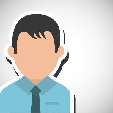 Finansal madde tasarımı. işadamı simgesi. Düz illüstrasyon, ct