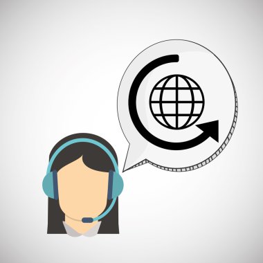 Merkezi tasarım ara. İletişim simgesi. düz illüstrasyon, vecto