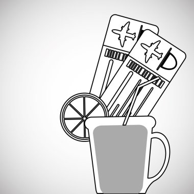 Tatil tasarım. seyahat etmek simge. düz illüstrasyon, vektör grafiği