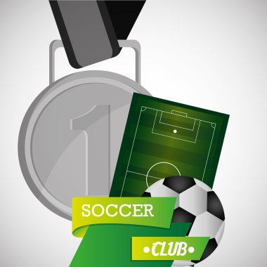 Futbol tasarım. Futbol simgesi. Derma illüstrasyon, vector gra