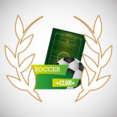 Futbol tasarım. Futbol simgesi. Derma illüstrasyon, vector gra