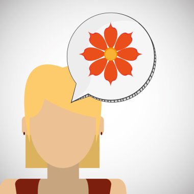 Vektör çiçek. Bahçe simgesi. Derma illüstrasyon, çiçek tasarım