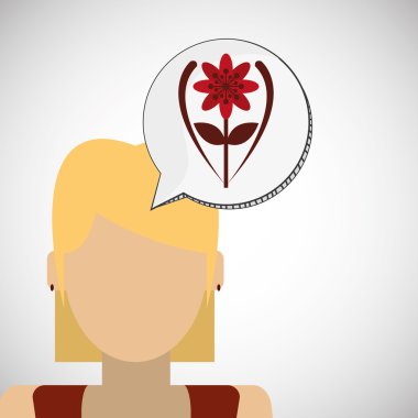 Vektör çiçek. Bahçe simgesi. Derma illüstrasyon, çiçek tasarım