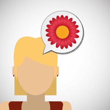 Vektör çiçek. Bahçe simgesi. Derma illüstrasyon, çiçek tasarım