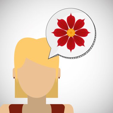 Vektör çiçek. Bahçe simgesi. Derma illüstrasyon, çiçek tasarım