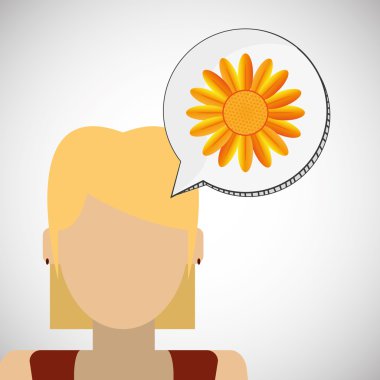 Vektör çiçek. Bahçe simgesi. Derma illüstrasyon, çiçek tasarım