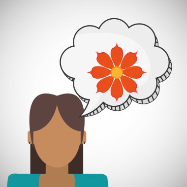 Vektör çiçek. Bahçe simgesi. Derma illüstrasyon, çiçek tasarım