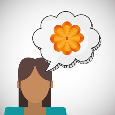 Vektör çiçek. Bahçe simgesi. Derma illüstrasyon, çiçek tasarım