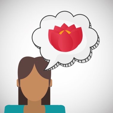 Vektör çiçek. Bahçe simgesi. Derma illüstrasyon, çiçek tasarım