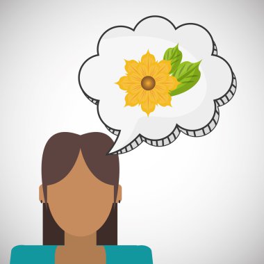 Vektör çiçek. Bahçe simgesi. Derma illüstrasyon, çiçek tasarım