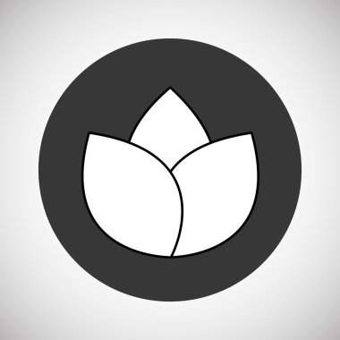 Vektör çiçek. Bahçe simgesi. Derma illüstrasyon, çiçek tasarım