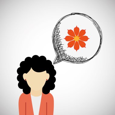 Vektör çiçek. Bahçe simgesi. Derma illüstrasyon, çiçek tasarım