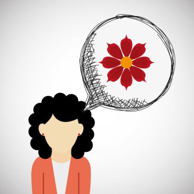 Vektör çiçek. Bahçe simgesi. Derma illüstrasyon, çiçek tasarım