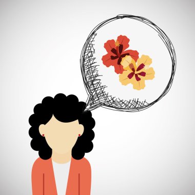 Vektör çiçek. Bahçe simgesi. Derma illüstrasyon, çiçek tasarım