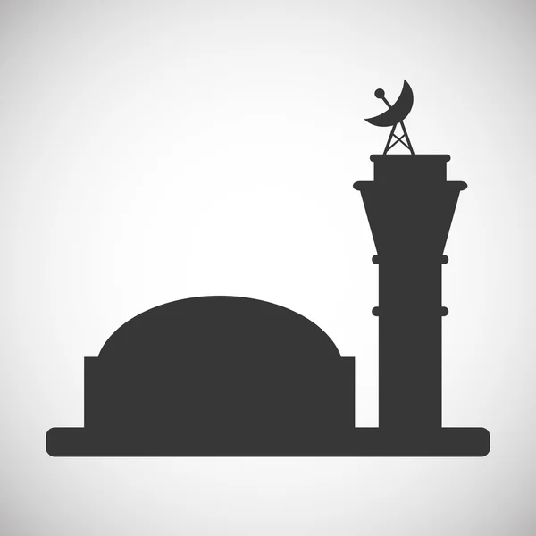 Diseño del aeropuerto. icono de viaje. ilustración plana, gráfico vectorial — Vector de stock