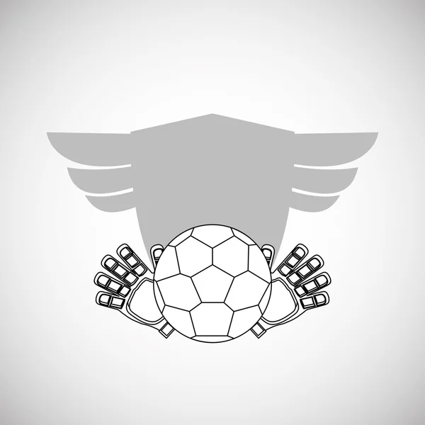 Diseño de fútbol. Icono de fútbol. Ilustración colorida, vector gra — Vector de stock